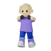 3D Boy Character Walking png