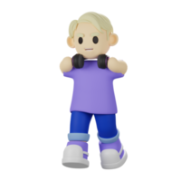 personnage de garçon 3d marchant png