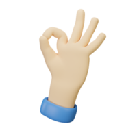 3d hand gest ok png