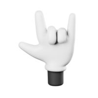 3d tecknad serie hand gest sten png