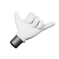 3D Cartoon Hand Gesture Sign png