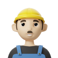 3d avatar lavoratore png