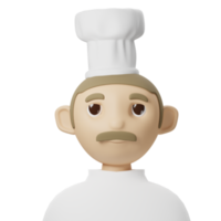 chef cuisinier avatar 3d png