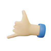 3D Hand gesture chill png