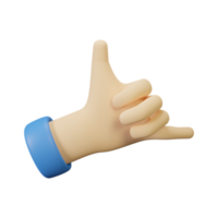 3d hand- gebaar genieten png