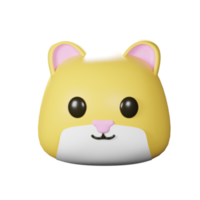 chat animal mignon 3d png