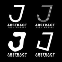 diseño de logotipo abstracto letra j vector