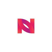 Abstract letter N logo design template vector