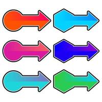 Flat design arrow direction collection vector
