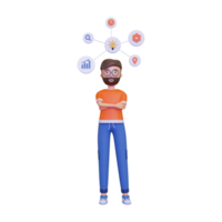 3D-Mann, der die Mind Map zeigt png