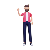 3d, hombre, hacer, roca, en, postura png