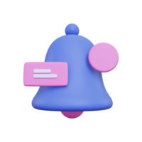 icono de campana de notificación 3d png