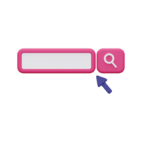 icône de la barre de recherche 3d png