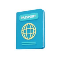icono de pasaporte 3d png