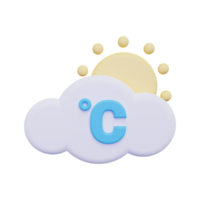 3D-Symbol für sonniges Wetter png