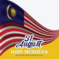 Malaysia Independent Day Vector Template Design Illustration.Hari Merdeka design. 31 august design