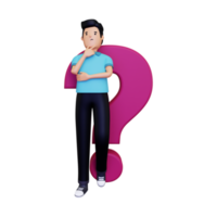 3d zakenman denken png