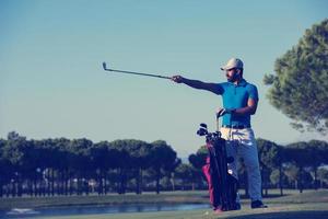 golfer  portrait at golf  course photo