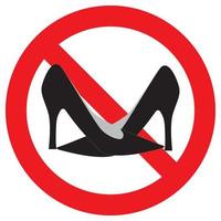 Sign no high heels vector