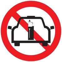 Do not store cigarette lighter in the car vector