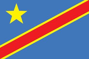 Flag of Democratic Republic of Congo vector