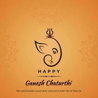 Vector Illustration of Ganesh Chaturthi for Hindu Festival Celebration