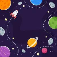World Space Day with Planets and Stars Background vector