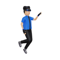 3D-Junge in der Meta-Welt png