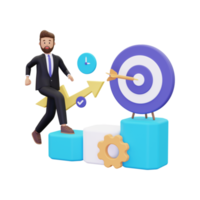 3d Business acchicement analytics png