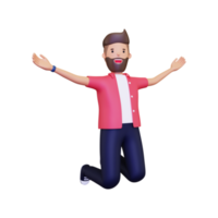 3d Man celebrating victory png