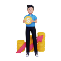 3d financial growth png