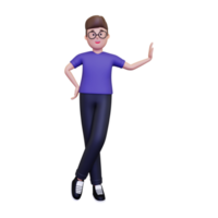 3d Man standing illustration png