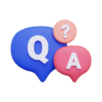 3d Question and Answer icon png