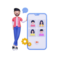 3d Mobile Group Video Call png