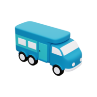 ícone de ônibus de viagem 3D png