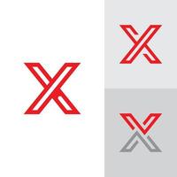 diseño y plantilla del logotipo x. letras creativas basadas en las iniciales del icono x en el vector. vector