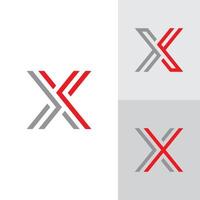 diseño y plantilla del logotipo x. letras creativas basadas en las iniciales del icono x en el vector. vector