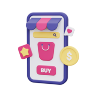 3d Mobile Store icon png