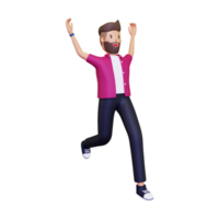 course gagnante de l'homme 3d png