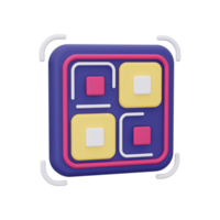 3d barcode icon png