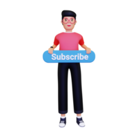 3d Subscription marketing png