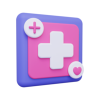 3d medicinsk app ikon png