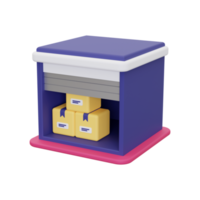 icono de almacén de paquetes 3d png