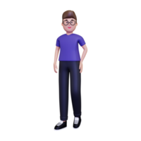 3d Man standing illustration png