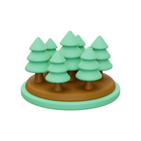 icône de la forêt 3d png