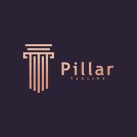 Creative Law Pillar Concept Design Logo Template vector