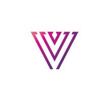 V Line Logo Design and template. Creative X icon initials Line Letters in vector. vector