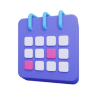 icono de calendario 3d png