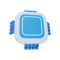 3d computer chip icon png