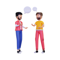 conversa 3D entre duas pessoas png